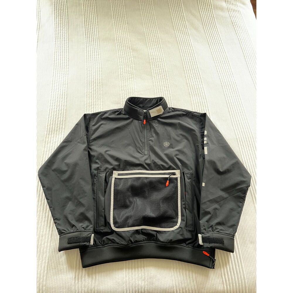 Men's Black ICNY Sport Reflective Performance Windbreaker - Large - New w/o Tags